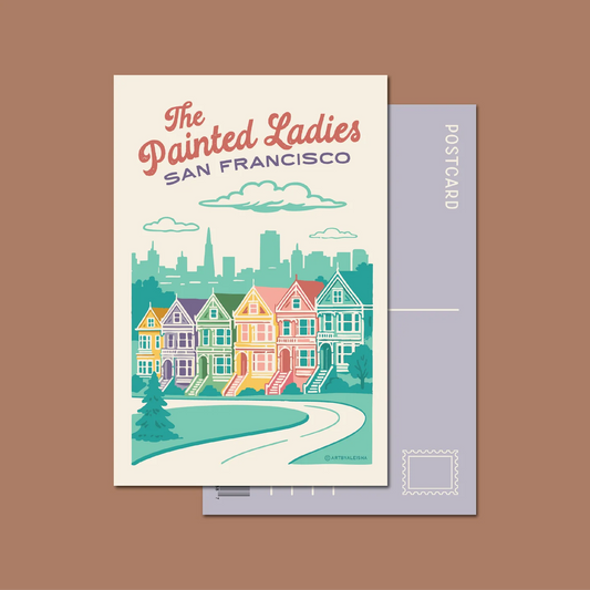 By Aleisha - Painted Ladies Postcard