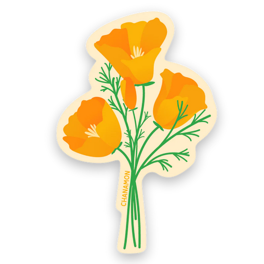Masion Chanamon - California Poppy Sticker