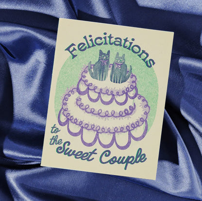 Bromstad Printing Co. - Felcitations To the Sweet Couple - Risograph Wedding Card
