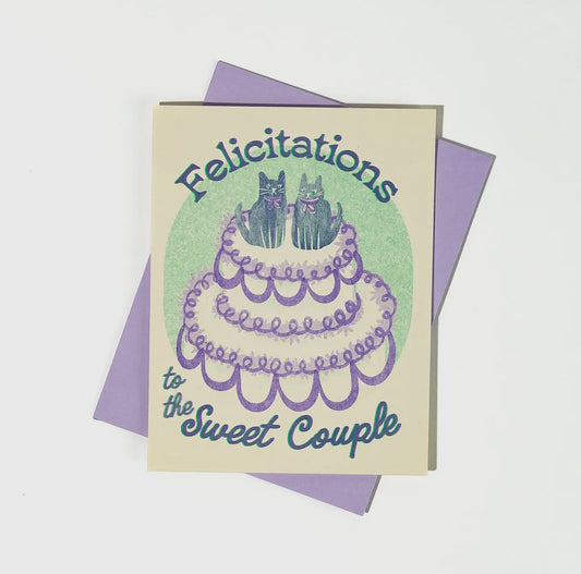 Bromstad Printing Co. - Felcitations To the Sweet Couple - Risograph Wedding Card