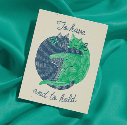 Bromstad Printing Co. - To Have and To Hold - Risograph Wedding Card