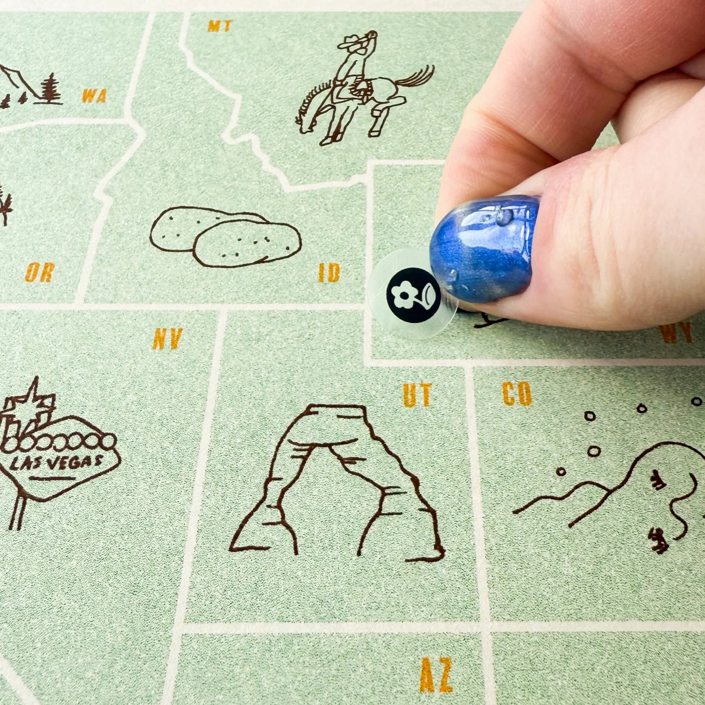 EGG PRESS - United States Interactive Travel Map & Postcard Set