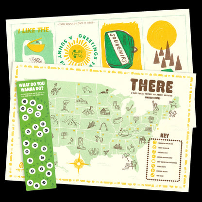 EGG PRESS - United States Interactive Travel Map & Postcard Set