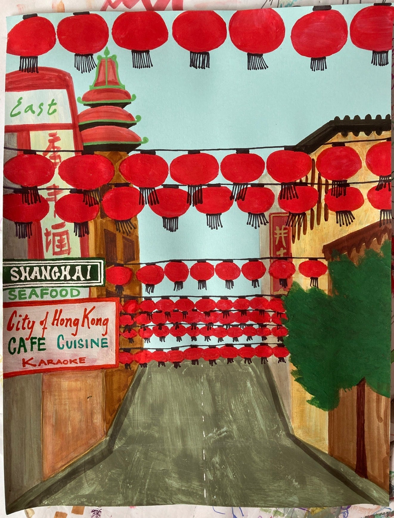 Bridget Watson Payne - Grant St. Chinatown - Original artwork