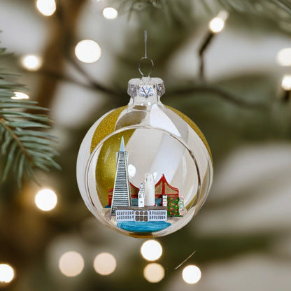 Local Elves - SF Cityscape Globe Ornament