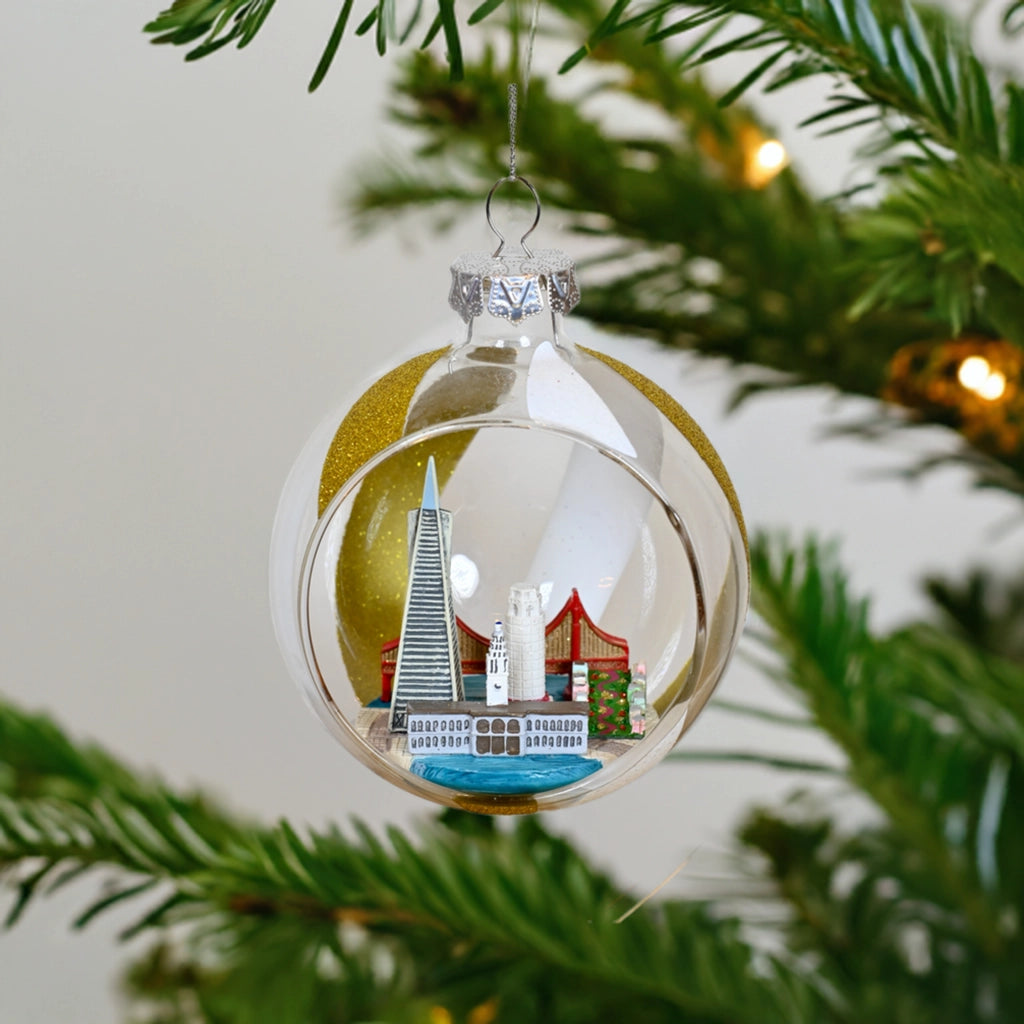 Local Elves - SF Cityscape Globe Ornament