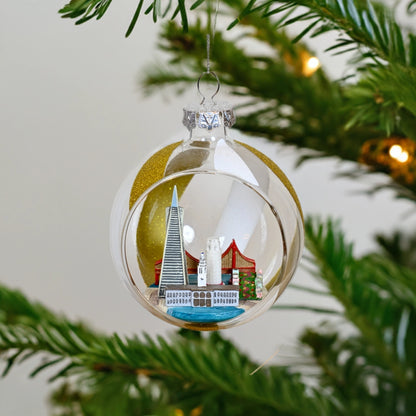 Local Elves - SF Cityscape Globe Ornament