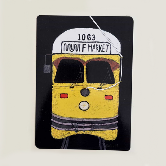 Kurt M. Schwartzmann - Baltimore Yellow Streetcar 1063 Postcard