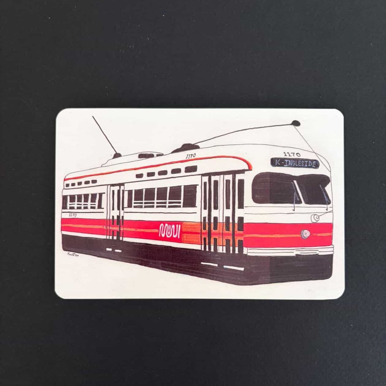 Kurt M. Schwartzmann - 1940’s Streetcar Postcard