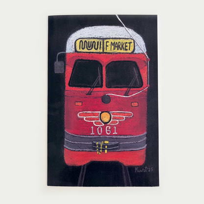 Kurt M. Schwartzmann - Large Streetcar Greeting Card