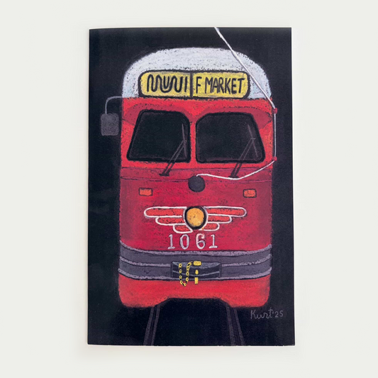 Kurt M. Schwartzmann - Large Streetcar Greeting Card