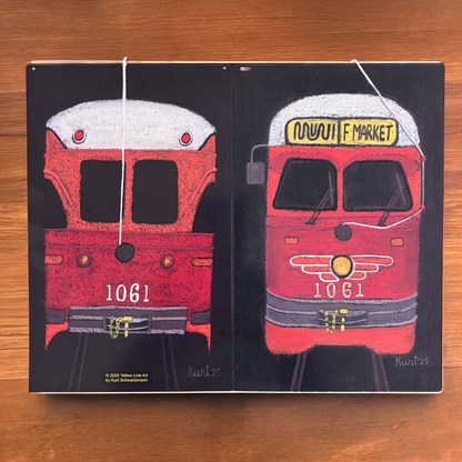 Kurt M. Schwartzmann - Large Streetcar Greeting Card