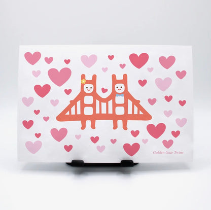 Tomoko Maruyama - Golden Gate Twins Postcard