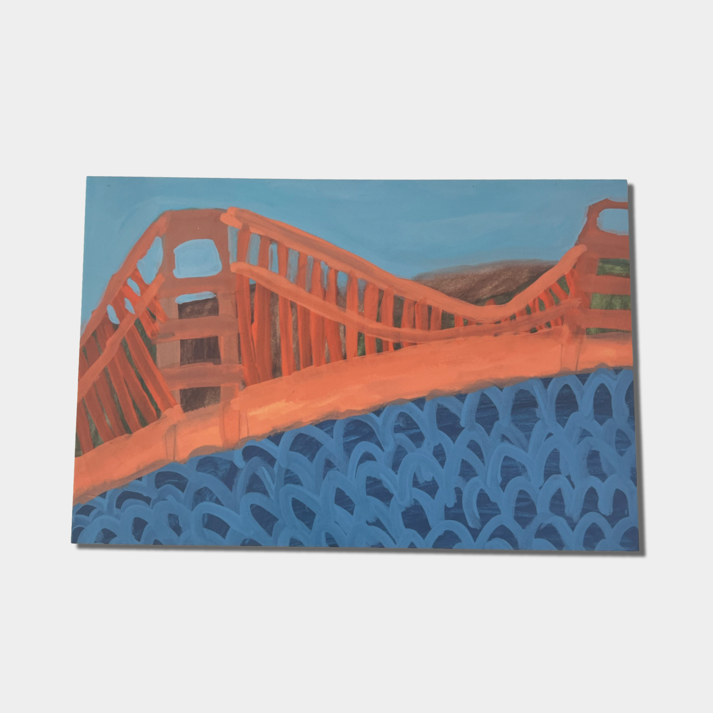 Creativity Explored x post.script. - San Francisco Golden Gate Bridge by Ian Adams postcard