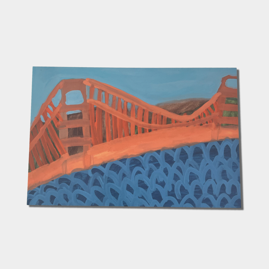Creativity Explored x post.script. - San Francisco Golden Gate Bridge by Ian Adams postcard
