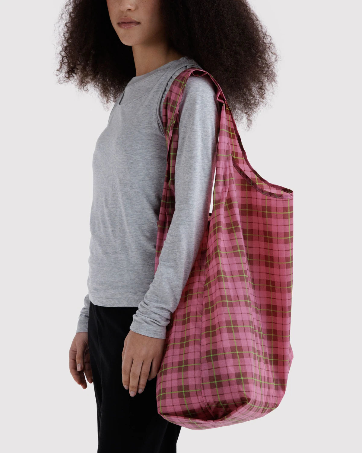 Baggu - Big Baggu - Azalea Pink Tartan