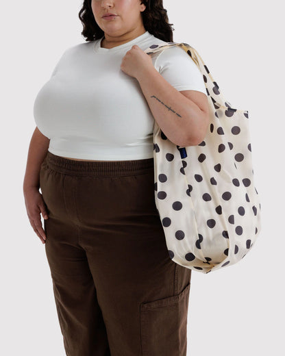 Baggu - Big Baggu - Cream and Black Polka Dot