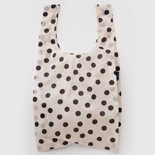 Baggu - Big Baggu - Cream and Black Polka Dot