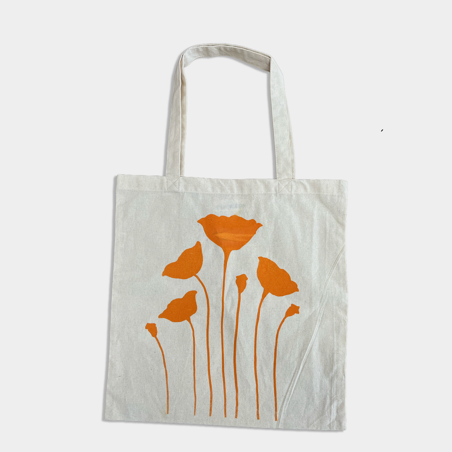 Anne Breedlove Tote Orange Poppies