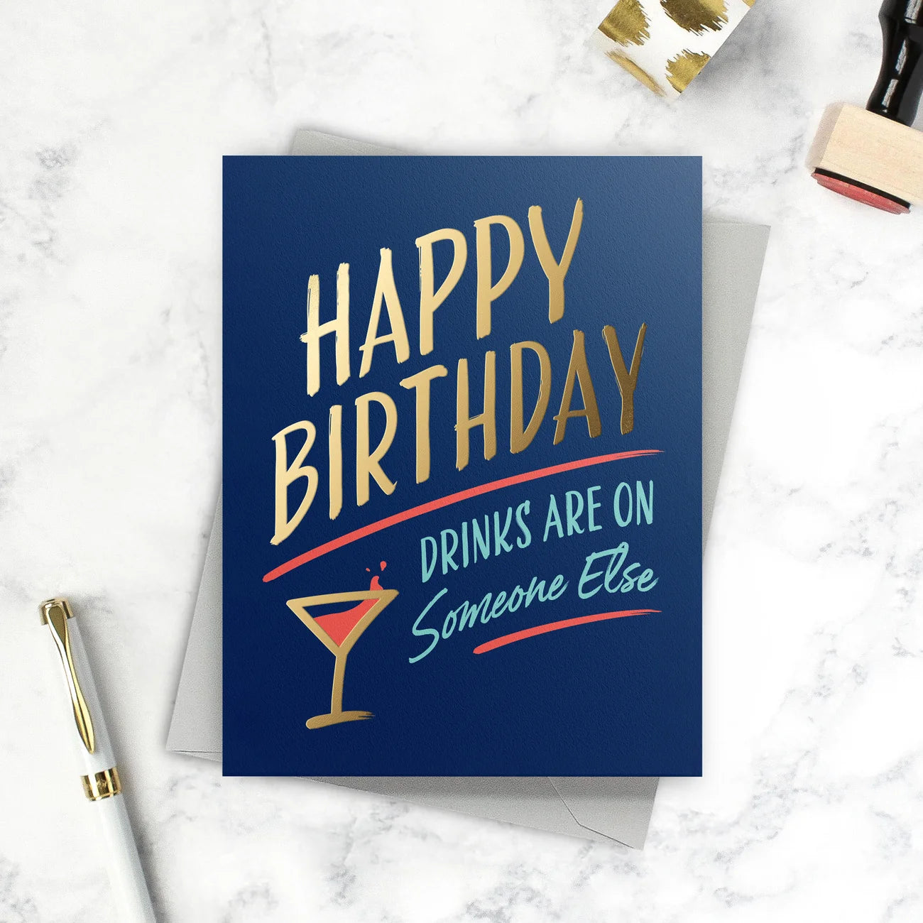 Fine Moments - Drinks Are on Someone Else Greeting Card