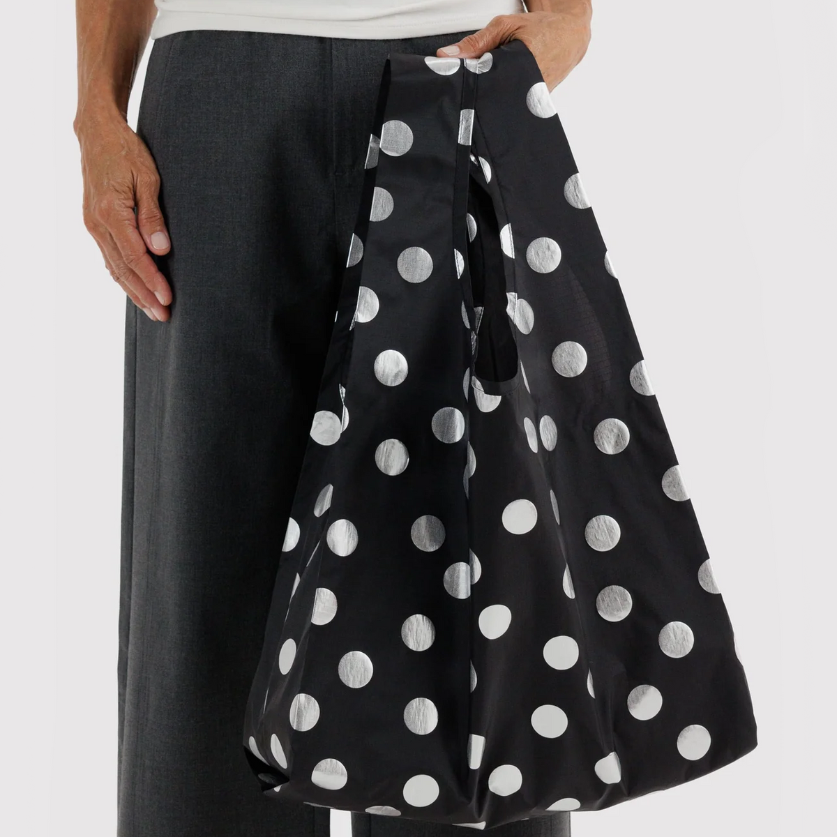 Baggu - Standard Baggu - Silver Metallic Polka Dot