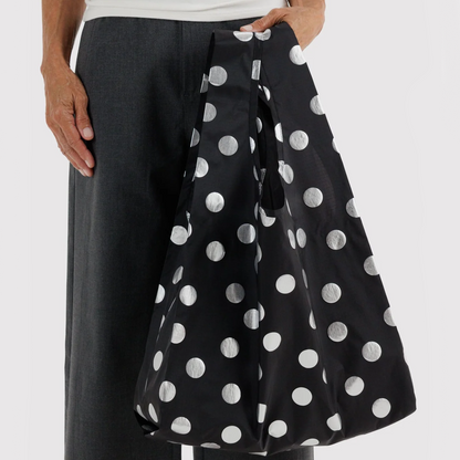 Baggu - Standard Baggu - Silver Metallic Polka Dot