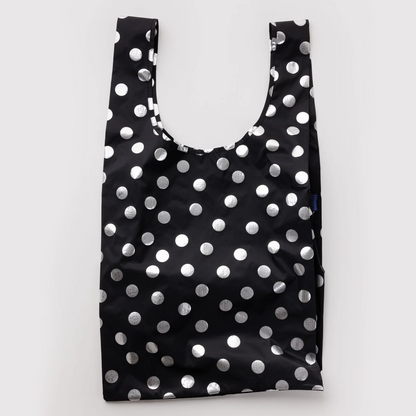 Baggu - Big Baggu - Silver Metallic Polka Dot