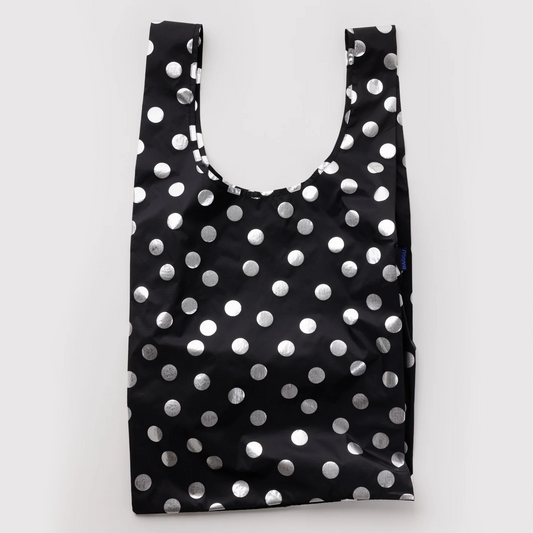Baggu - Big Baggu - Silver Metallic Polka Dot