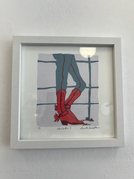 Anne M Breedlove - Screenprint - Harlowton- Blue