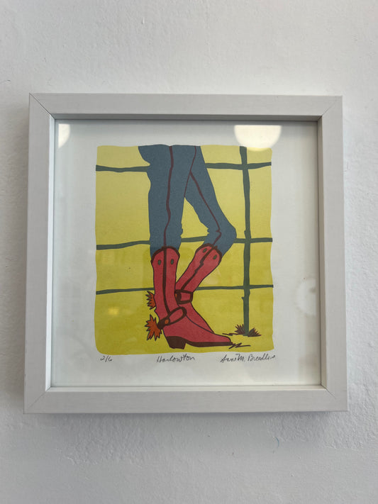 Anne M Breedlove - Screenprint - Harlowton- Yellow