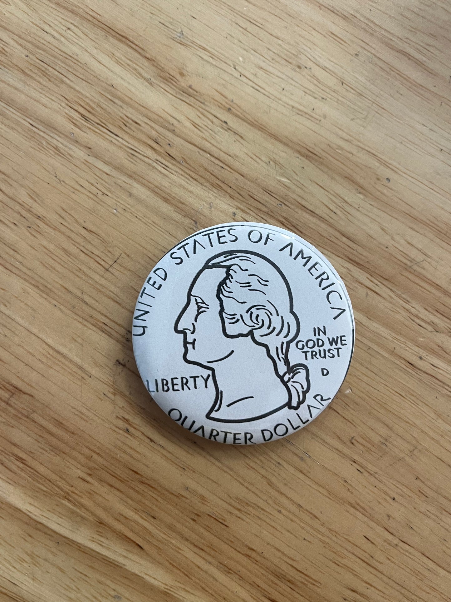 Quarter button