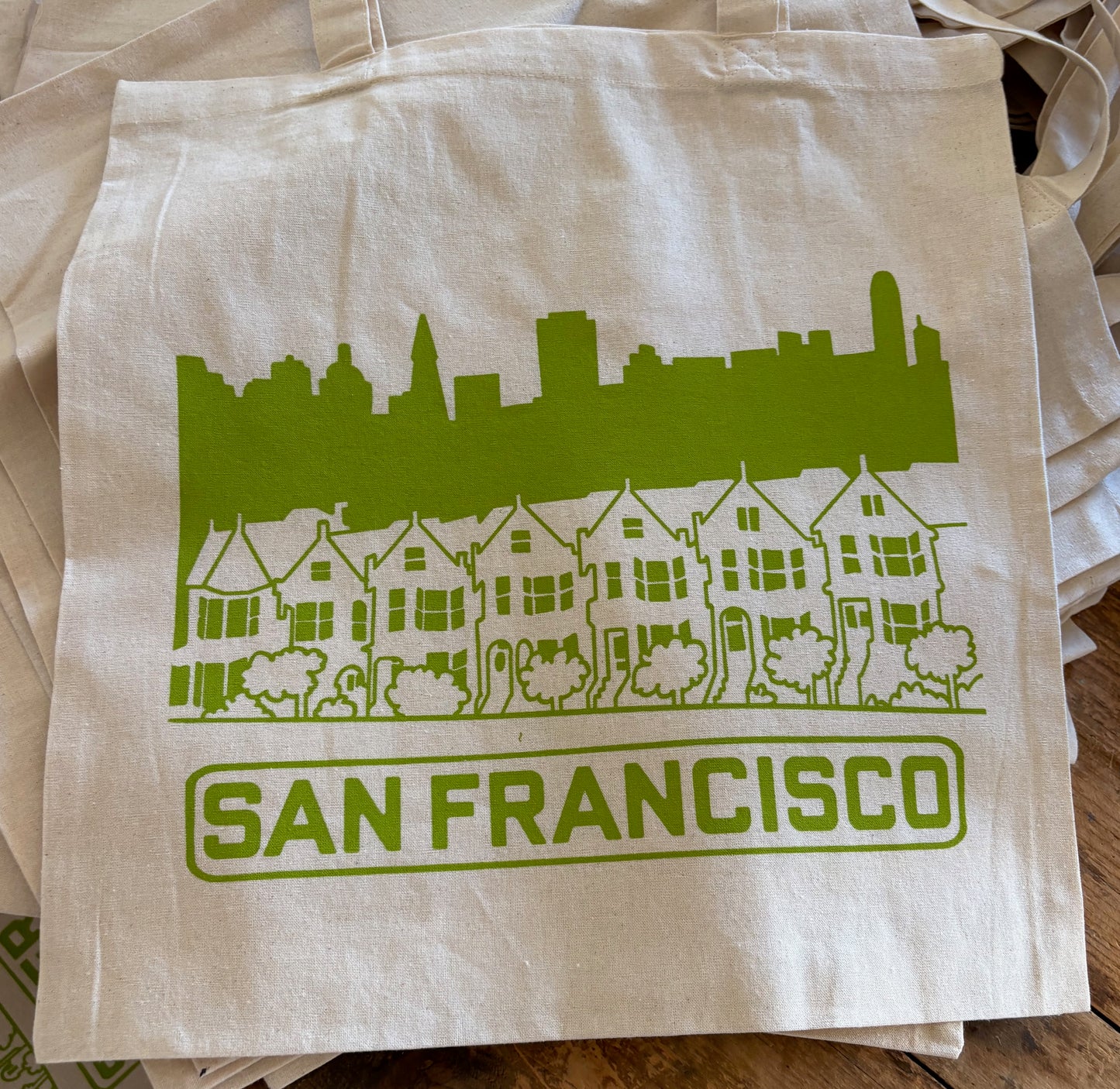 Anne Breedlove Painted Ladies Tote Green