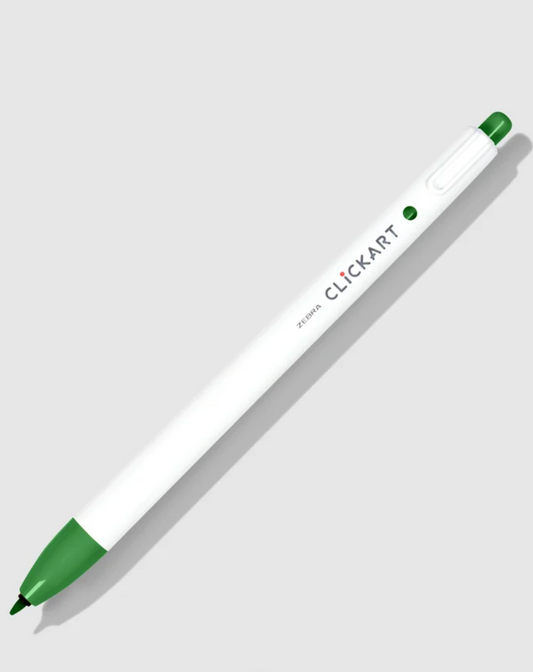 Zebra ClickArt Retractable Marker - Green