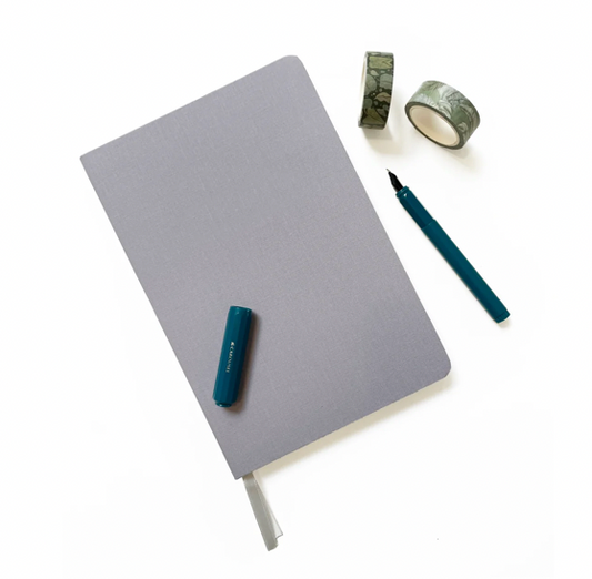 Studio Portmanteau - Linen Hardcover A5 Journal - Lavender Grey