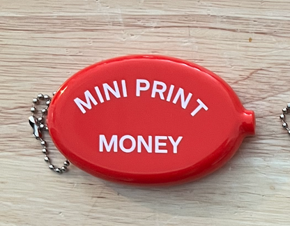 Mini Print Money Coin Purse - Red