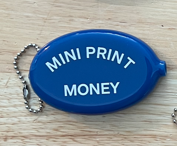 Mini Print Money Coin Purse - Blue