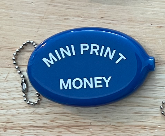 Mini Print Money Coin Purse - Blue