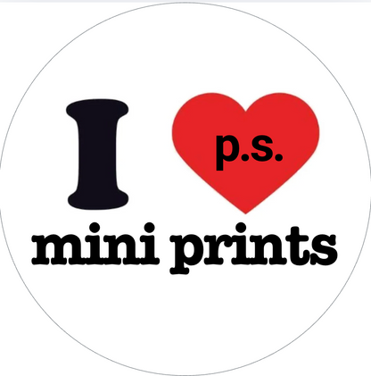 I heart PS mini prints button