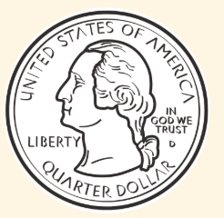 Quarter button