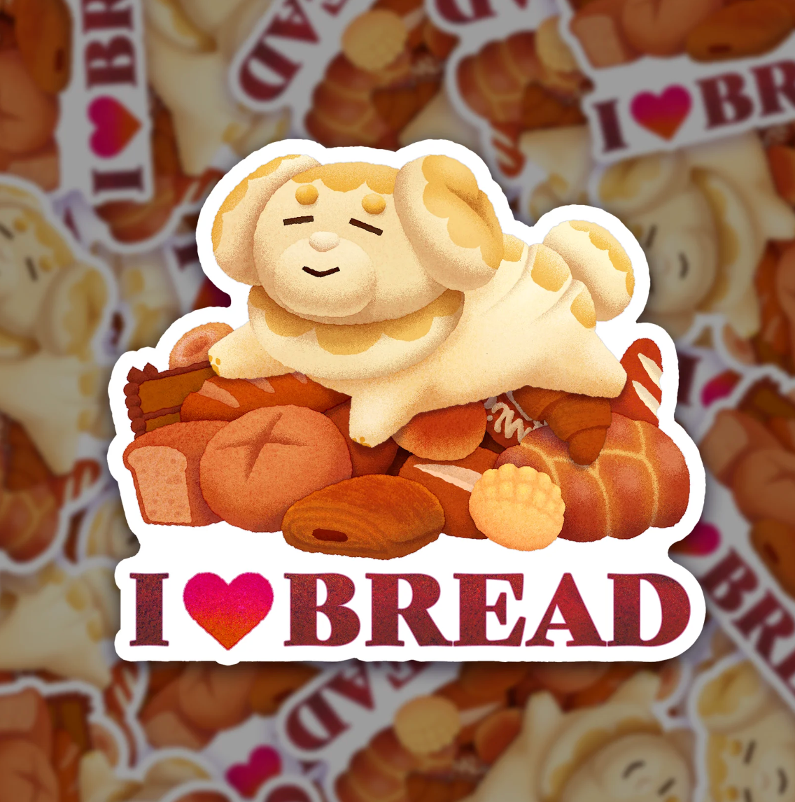 Wontonchild - I love Bread sticker