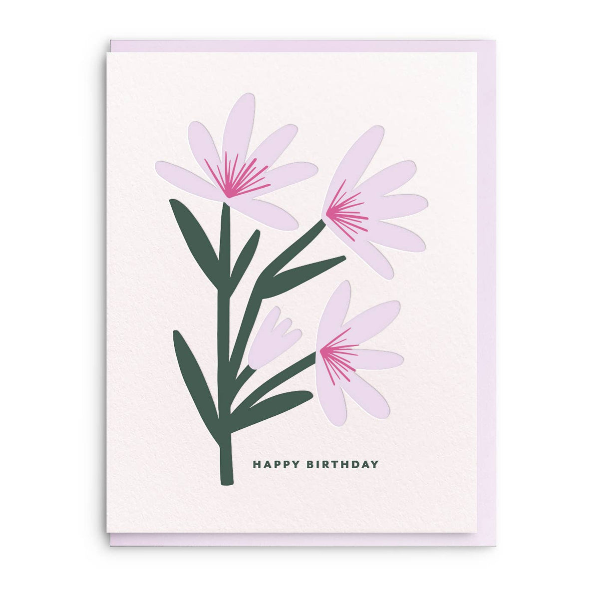 Dahlia Press - Birthday Flower - Letterpress Birthday Greeting Card