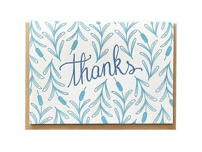 Noteworthy Paper & Press - Cattail Thanks Card: Single Card