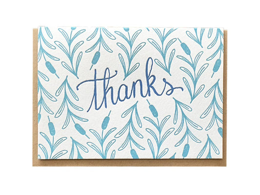 Noteworthy Paper & Press - Cattail Thanks Card: Single Card