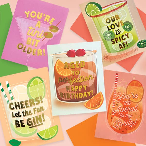 The Social Type - You're a Tini Bit Older! Martini Birthday Card