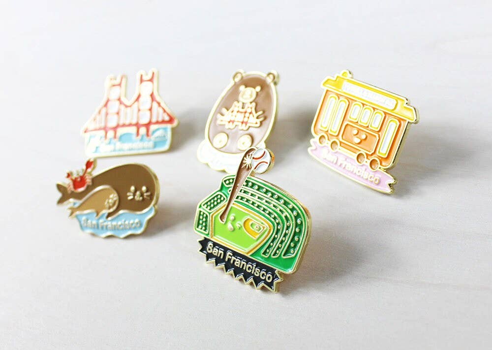 Tomoko Maruyama - San Francisco Enamel Pins: 3. Cable Car