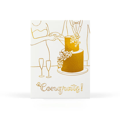 Sweet Bippy Press - Wedding Cake Foil Card