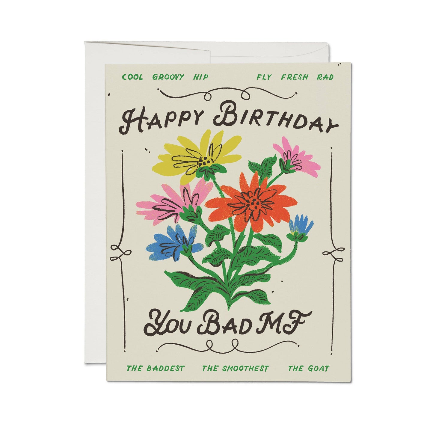 Red Cap Cards - The Baddest Birthday greeting card: Single