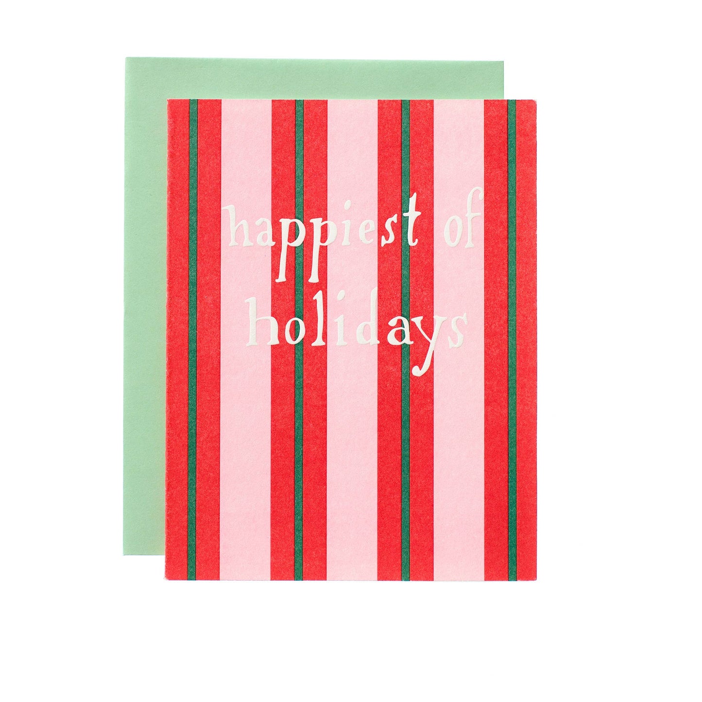 Shorthand Press - Holiday Stripes - Letterpress Greeting Card: Box Set