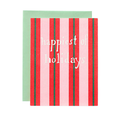 Shorthand Press - Holiday Stripes - Letterpress Greeting Card: Box Set
