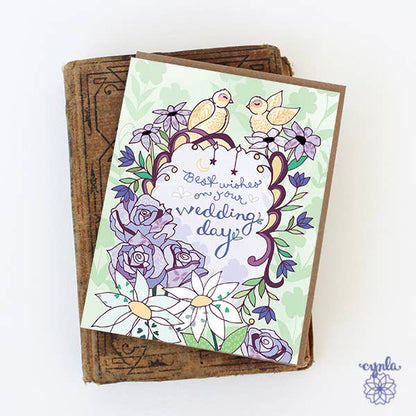 Cynla - Wedding birds greeting card - happy wedding wishes